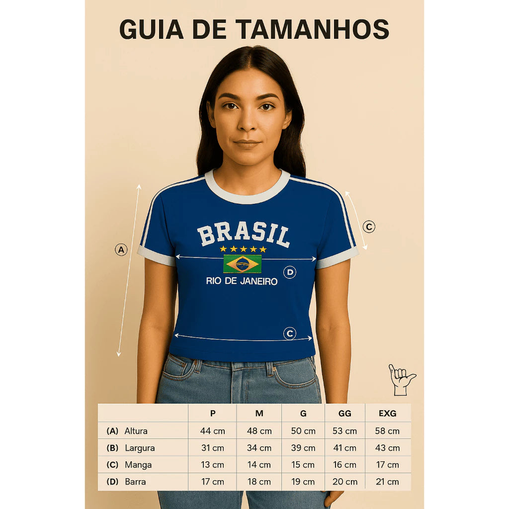 Blusa Bordada Brasil