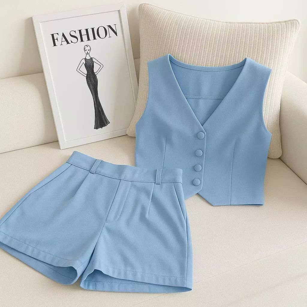Conjunto Alfaiataria Short e Colete