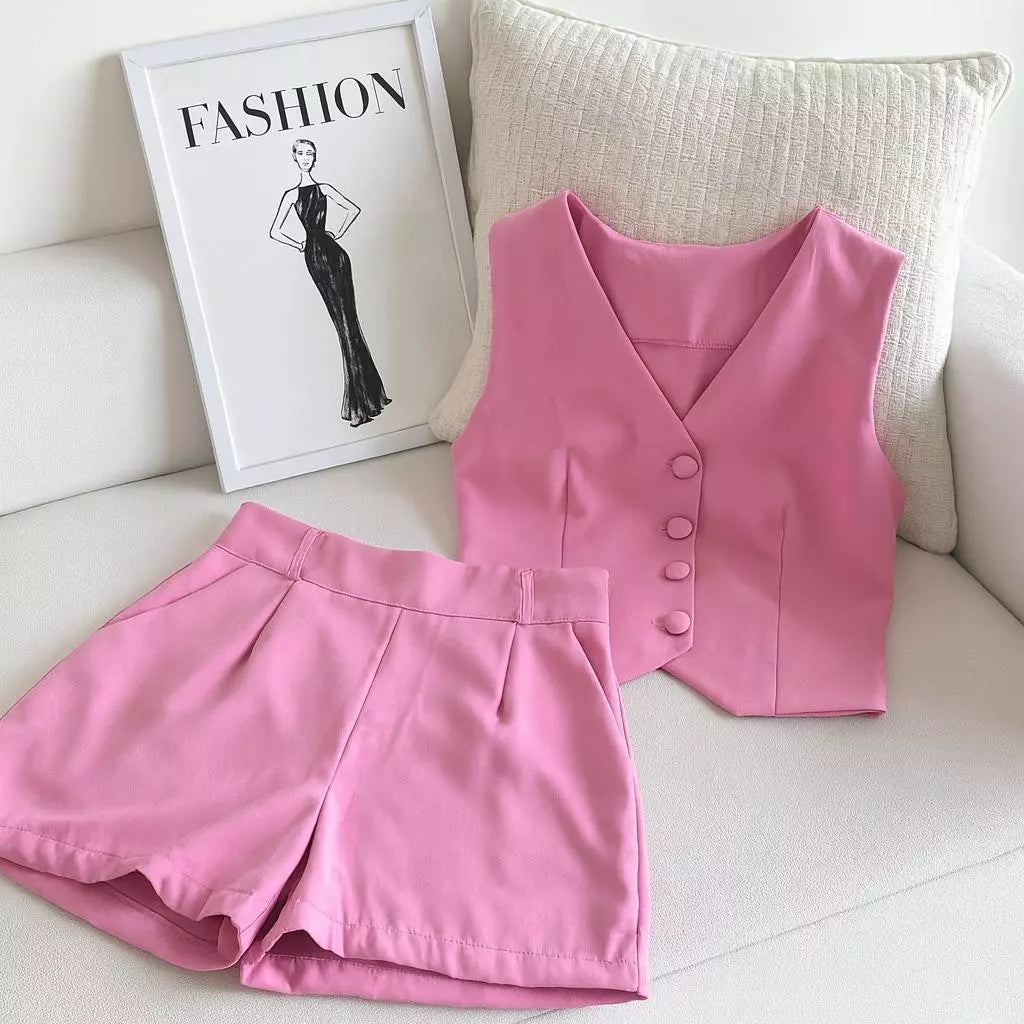Conjunto Alfaiataria Short e Colete