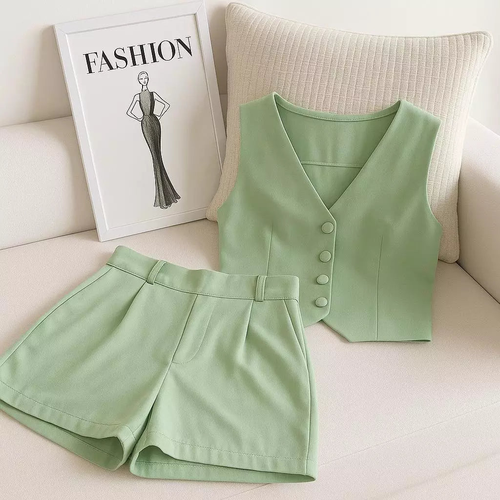 Conjunto Alfaiataria Short e Colete