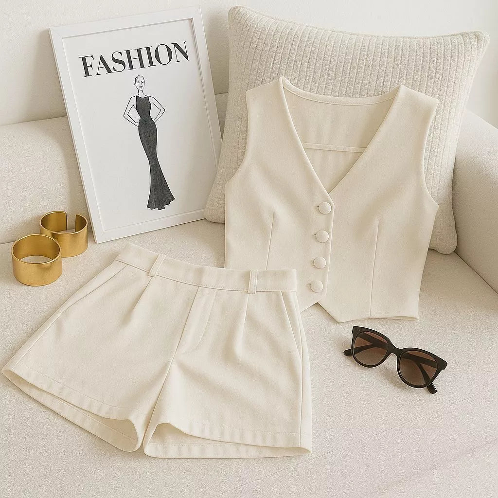 Conjunto Alfaiataria Short e Colete