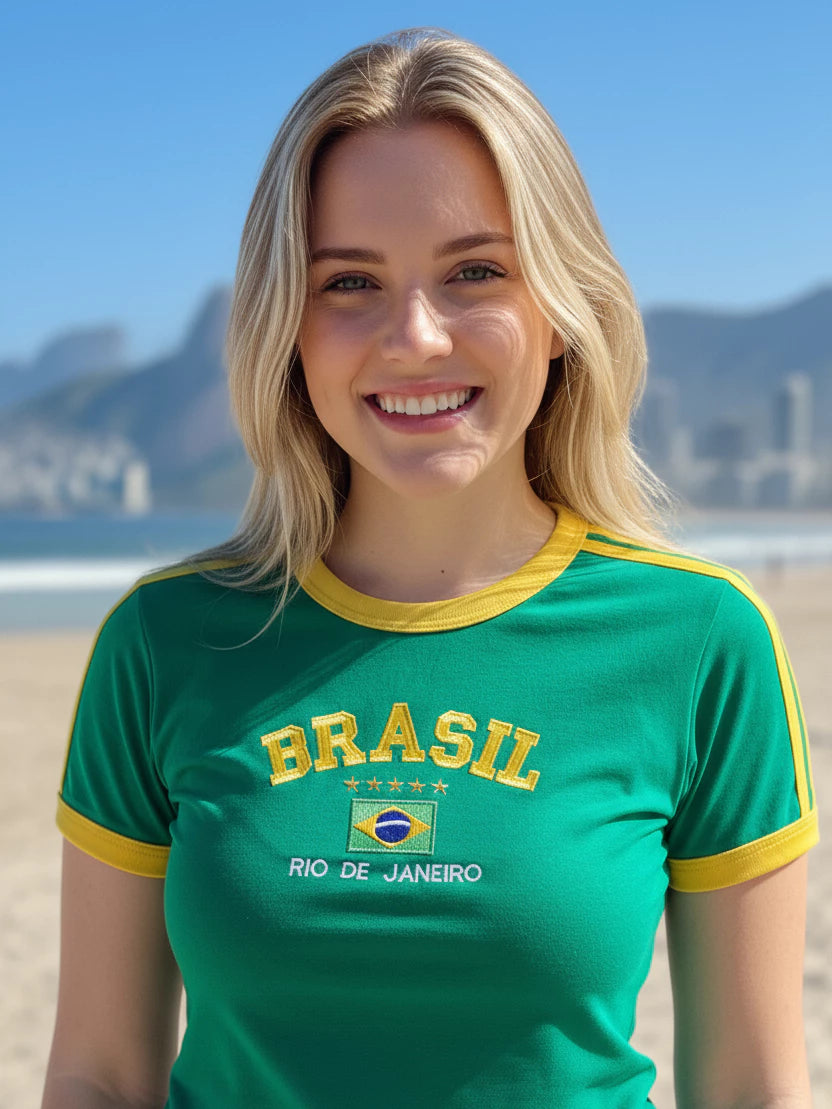 Blusa Bordada Brasil