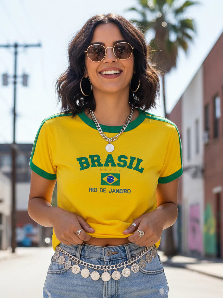 Blusa Bordada Brasil