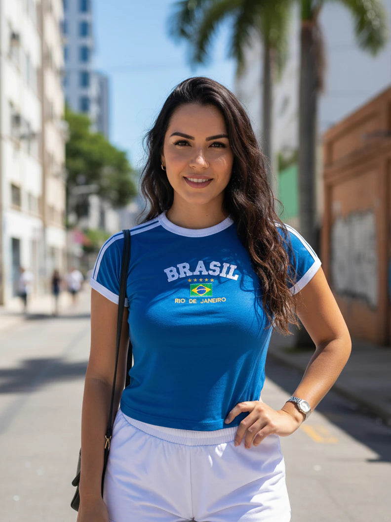 Blusa Bordada Brasil